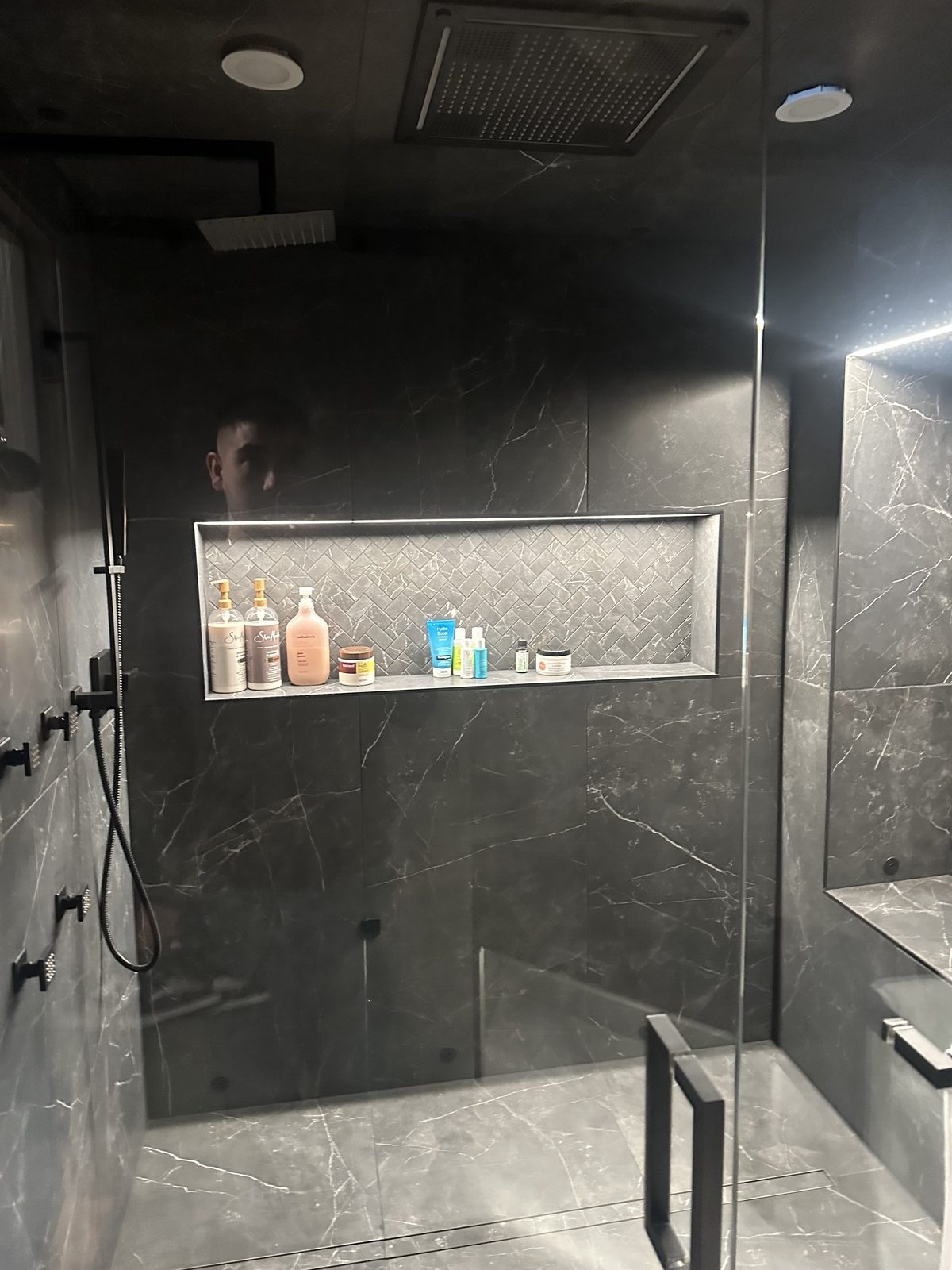 Shower tile installation by BM Pro Construction